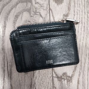 HOBO Midnight Leather Key & Card Holder